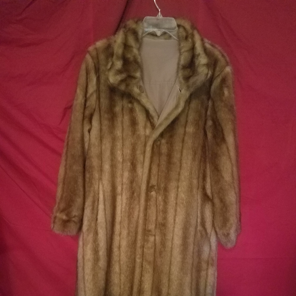 Faux mink coat